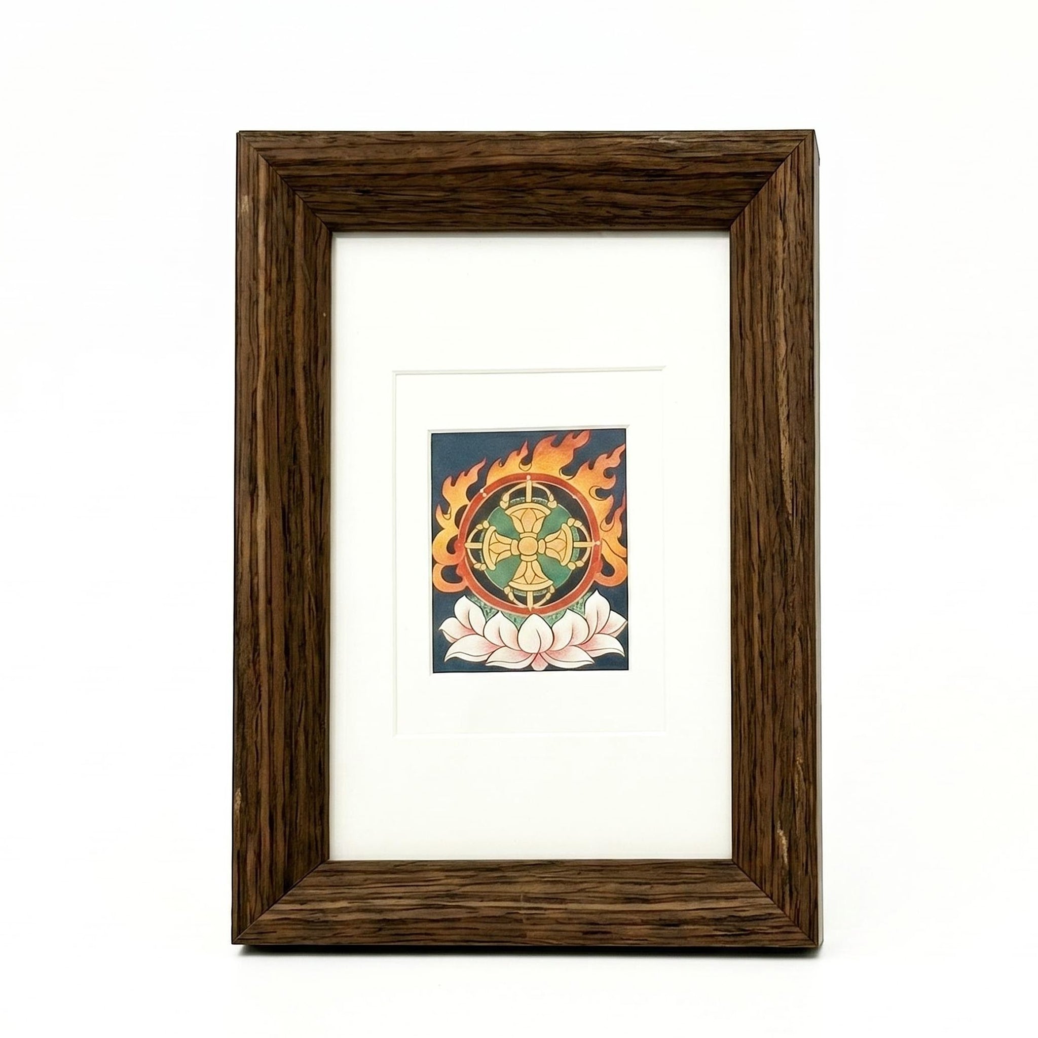 Hand-painted Vajra Ritual Tool Thangka Desktop Ornament