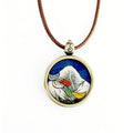 Hand-painted Mount Kailash Mini Thangka Pendant