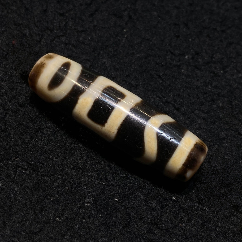 Vintage Heaven-Earth Dzi Bead