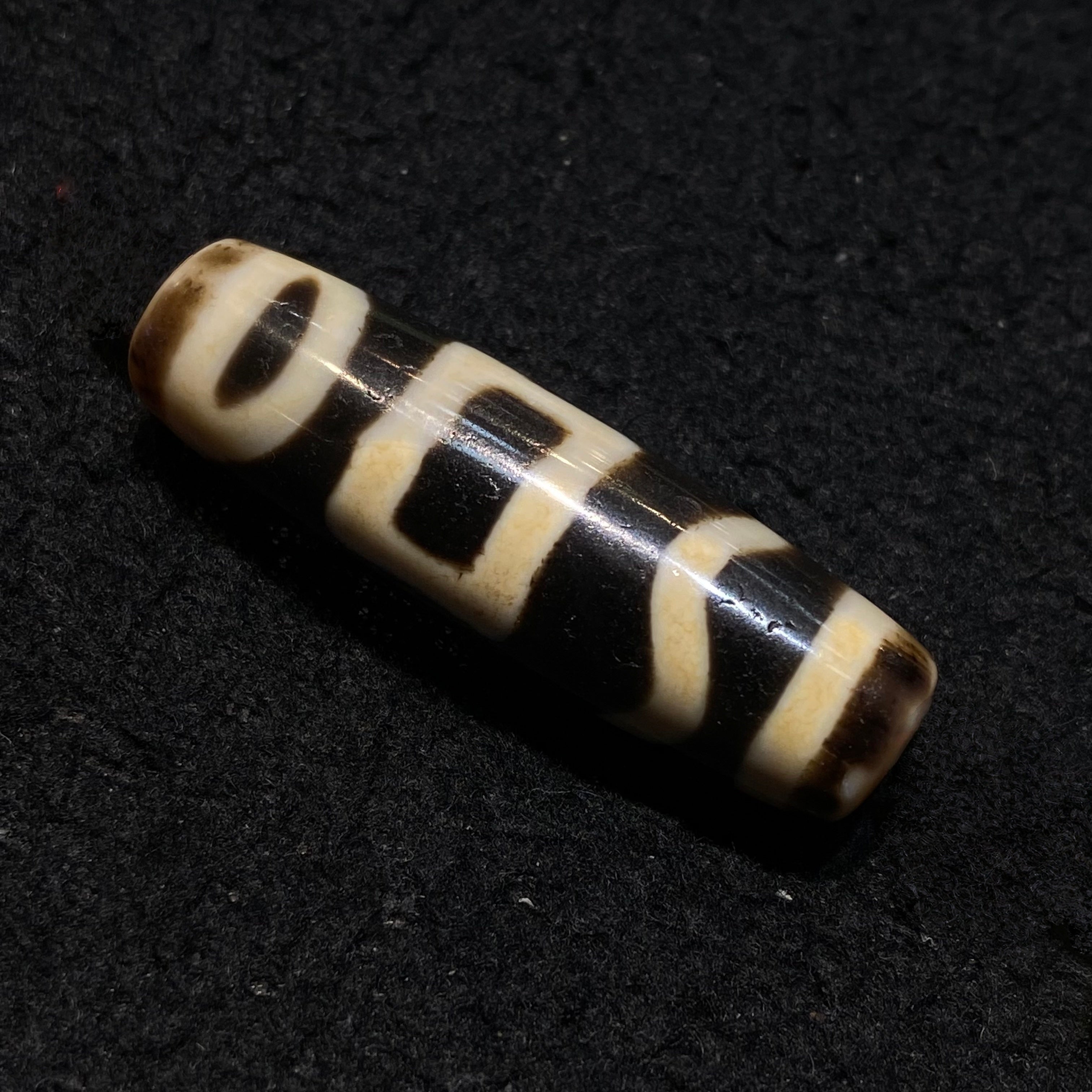 Vintage Heaven-Earth Dzi Bead