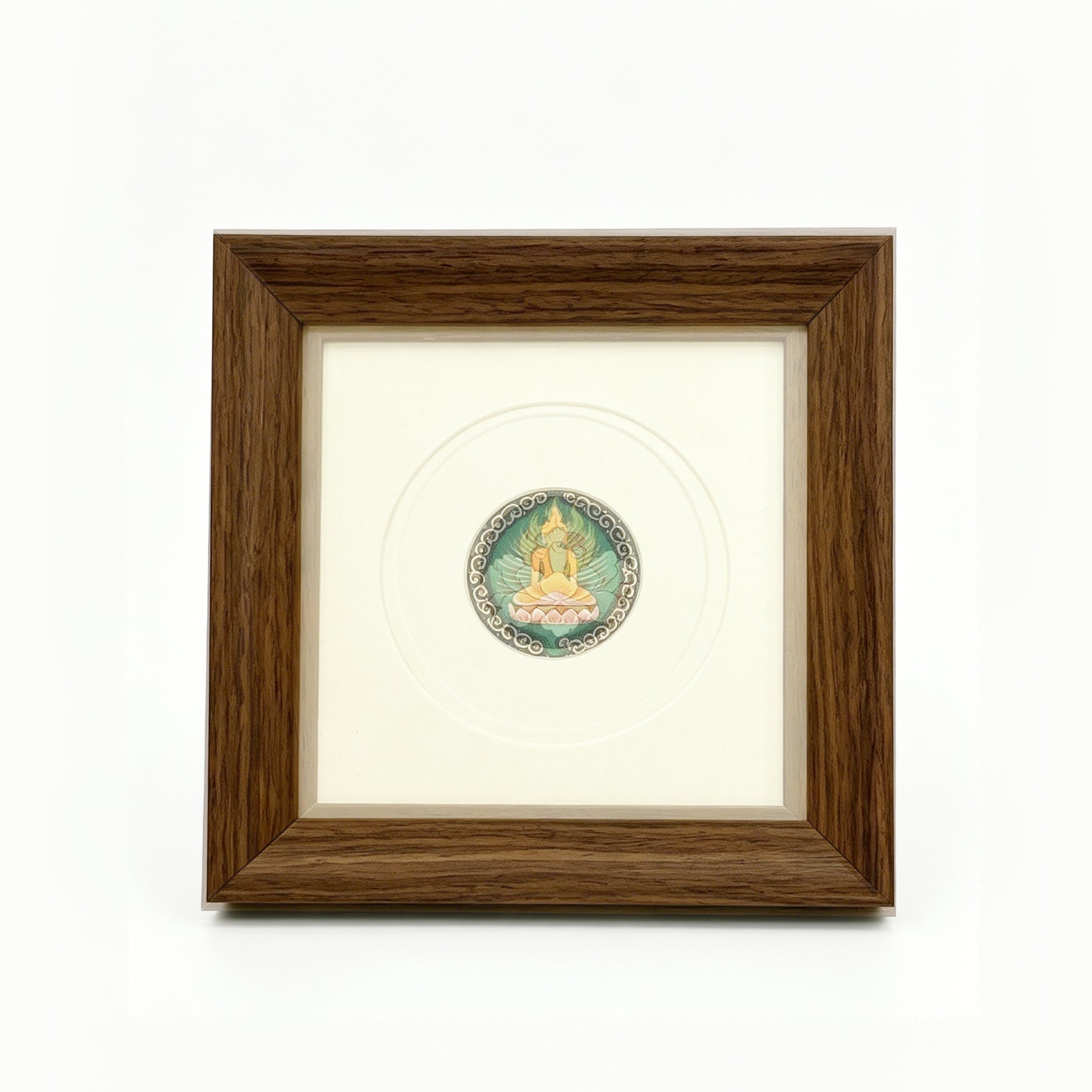 Hand-painted Decor Ornament Featuring Four Dharma Symbols