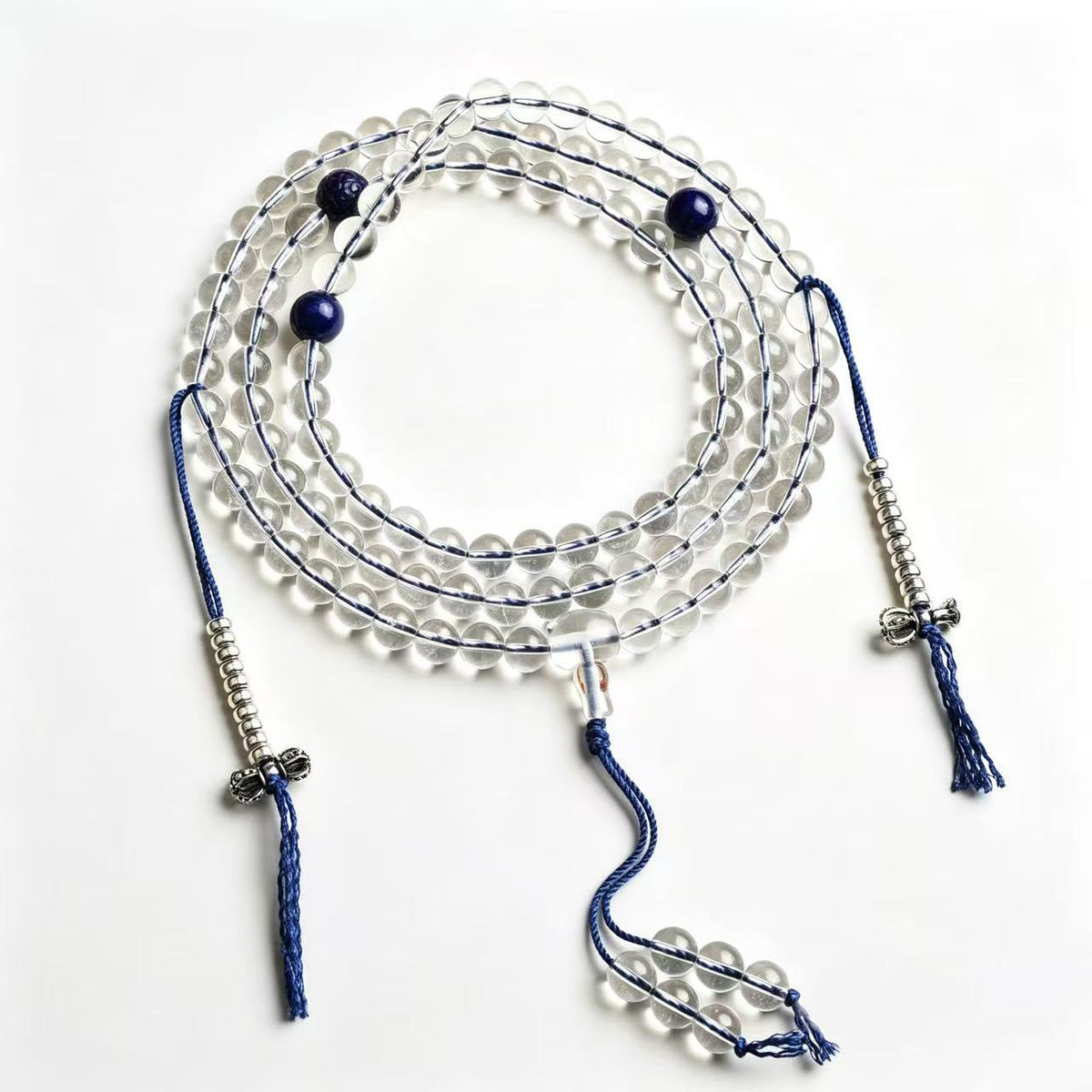 Natural Rock Crystal Mala 108 Beads