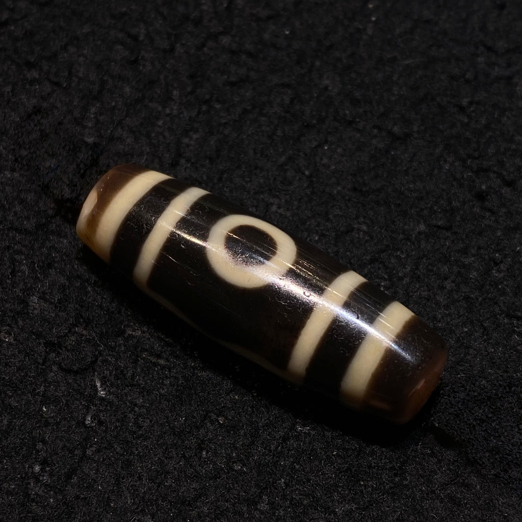 Vintage Three-Eye Dzi Bead