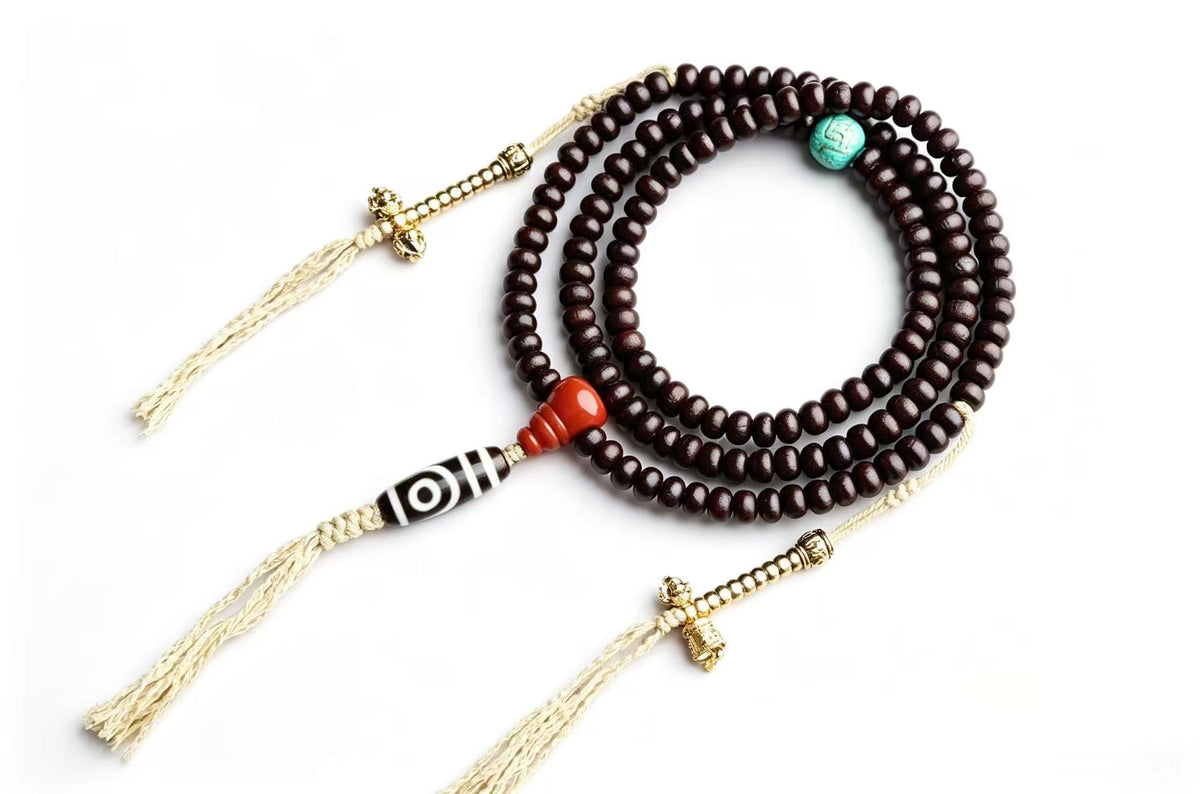 Purple Alms-Bowl Bodhi Mala 108 Beads