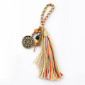 Hand-woven Nine Palaces and Eight Trigrams Brass Plaque Pendant from Xizang