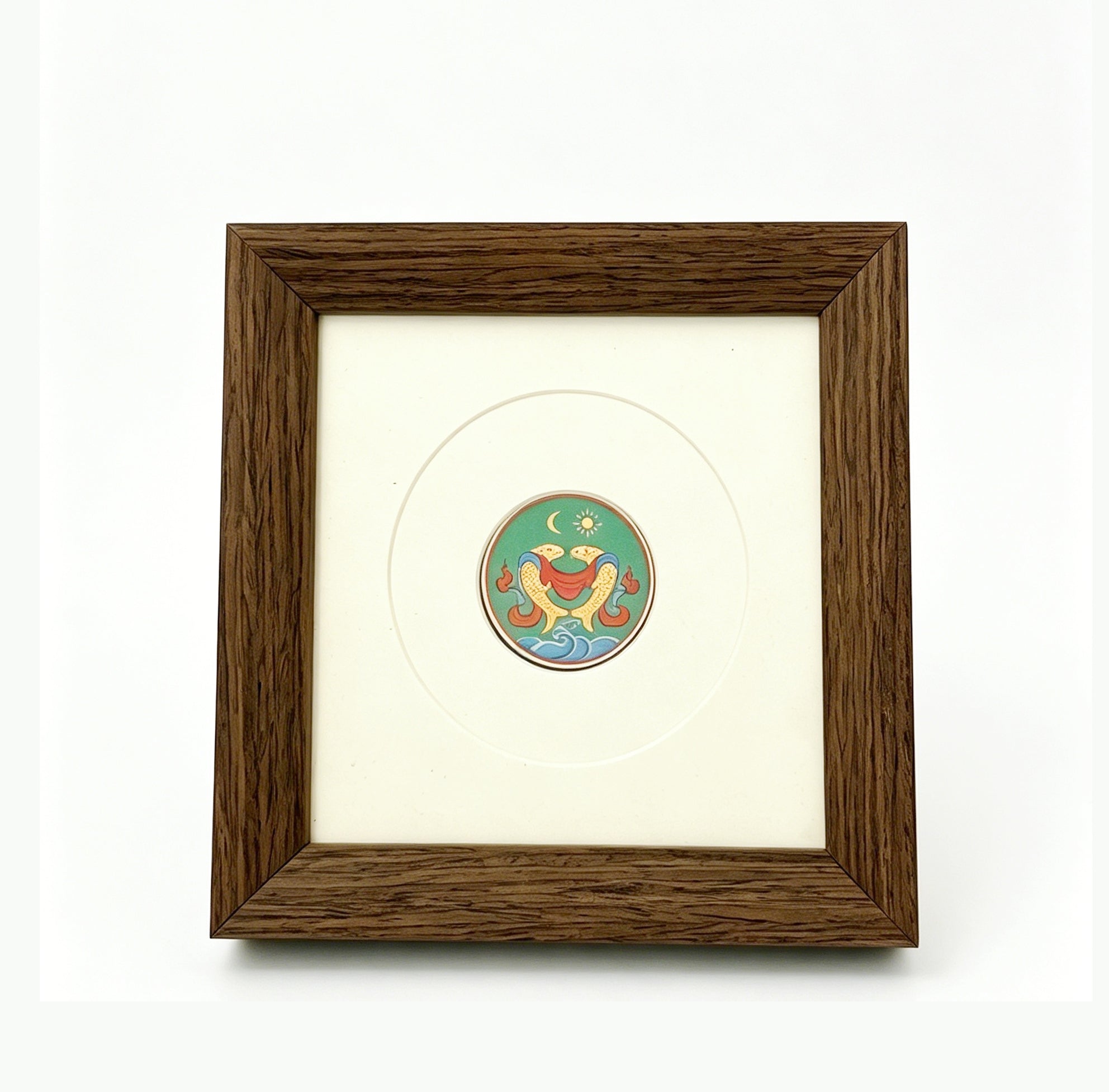 Hand-painted Twin Fish (One of Eight Auspicious Symbols) Desktop Ornament